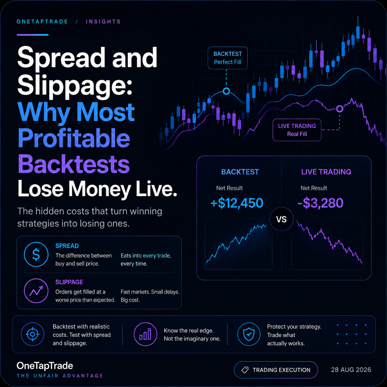 Spread and Slippage: Why Most Profitable Backtests Lose Money Live
